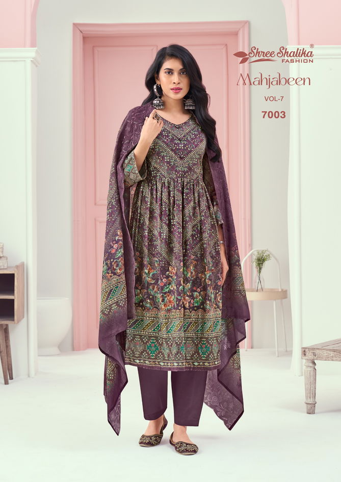 Mahajbeen Vol 7 By Shree Shalika Printed Lawn Cotton Dress Material Wholesale Online
